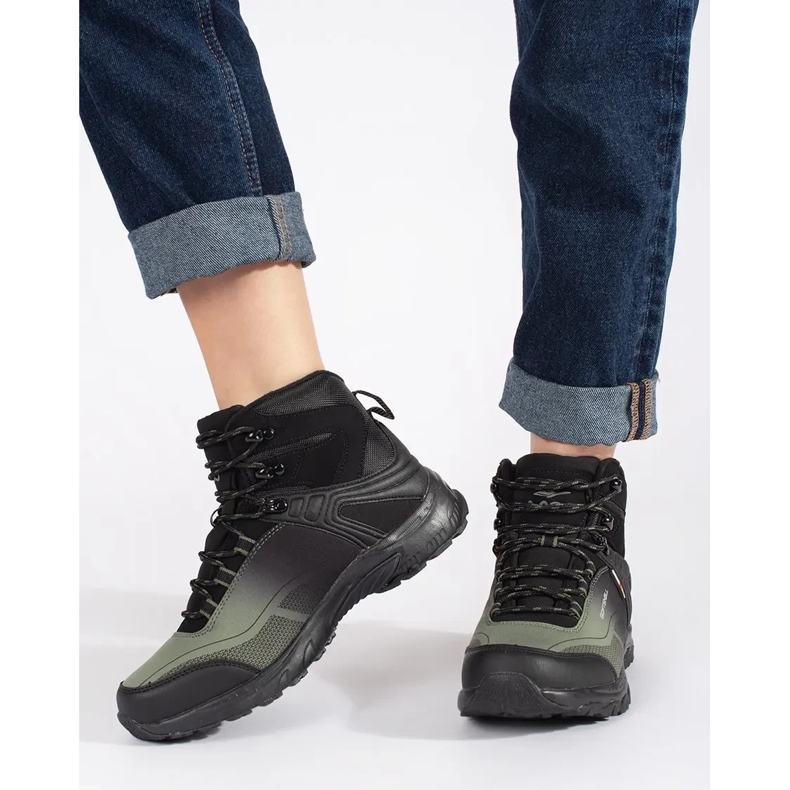 Vico Černé a zelené trekové boty zelená 2