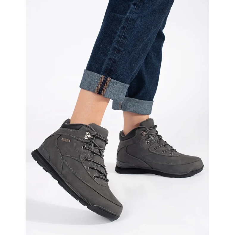 Vico Šedé zateplené kozačky šedá 1