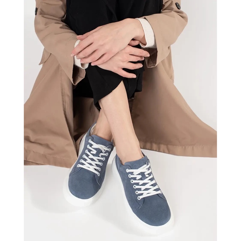 Goodin Světle s modrou kůží na husté podrážce modrý 1