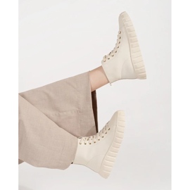 Goodin Vysoké světlo -BEIGE Dámské tenisky na platformě béžový 2