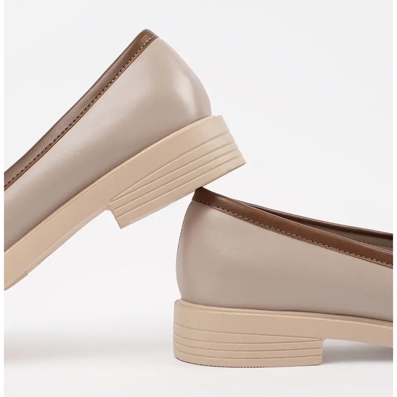 Goodin Beige Elegantní ženské mokasíny béžový 1