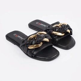 Flip Flip Flip Flip Flip Flip Flip Flip Flops se zlatou dekorací černý 1