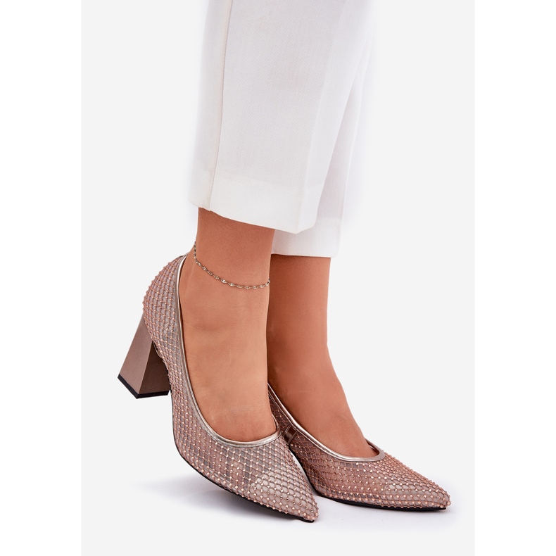 Zdobená síťová čerpadla na Vinceza 62211 Beige Post béžový 1