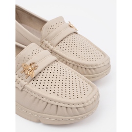 Goodin Beige Openwork Light Moccasins s špendlíkem béžový 2 Goodin Beige Openwork Light Moccasins s špendlíkem béžový 2