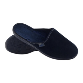Manšestrové pantofle námořní Befado 201Q033 modrý 4