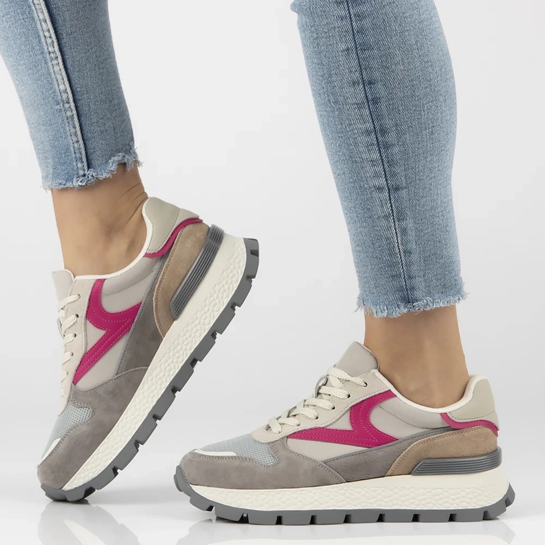 Kožené tenisky Filippo DP7070/25 béžový 1