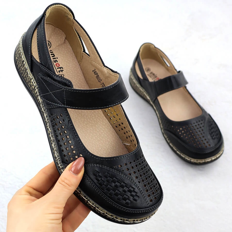 Dámská bota pro suchý zip Black UNISOFT 7026 černý 1