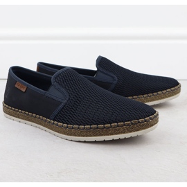 Pánské boty vložené Espadrilles Navy Blue Rieker B5265-14 modrý 1