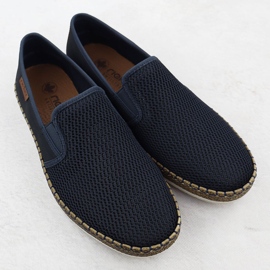 Pánské boty vložené Espadrilles Navy Blue Rieker B5265-14 modrý 2