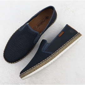 Pánské boty vložené Espadrilles Navy Blue Rieker B5265-14 modrý 4