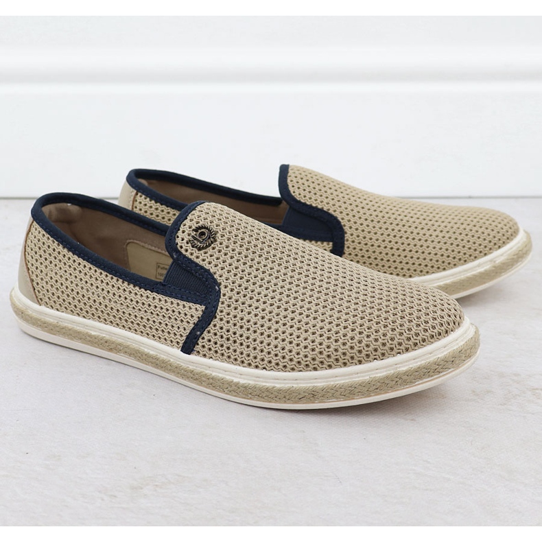Pánské boty sklouzly v Bugatti 321-Asp61-6900 Espadrilles béžový 1