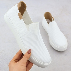 Textilní tenisky sklouznou na białe Big Star RR274717 bílý 1 Textilní tenisky sklouznou na białe Big Star RR274717 bílý 1