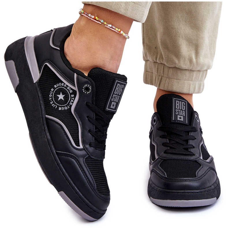Big Star Dámská velká hvězda LL2744443 Black-Share Sport boty černá 4