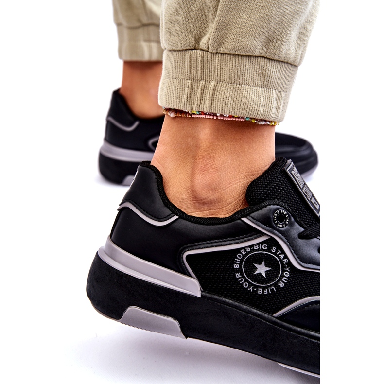 Big Star Dámská velká hvězda LL2744443 Black-Share Sport boty černá 3