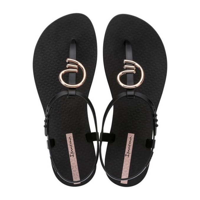 Třída Ipanema styrish 83656 BD172 Sandles Black Gold Look černý 1