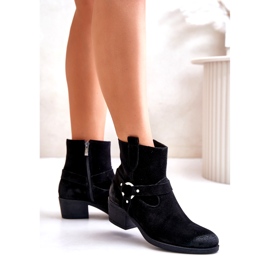 Zazoo kůže izolovaná ženská vysoká podpatky 60477 černá 2