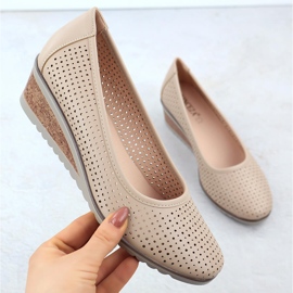 Dámské čerpadly boty Openwork Beige Vinceza 58461 béžový 1