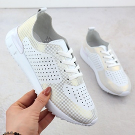 Białe Artiker 56C1036 Openwork Leather Sports Shoes bílý 1