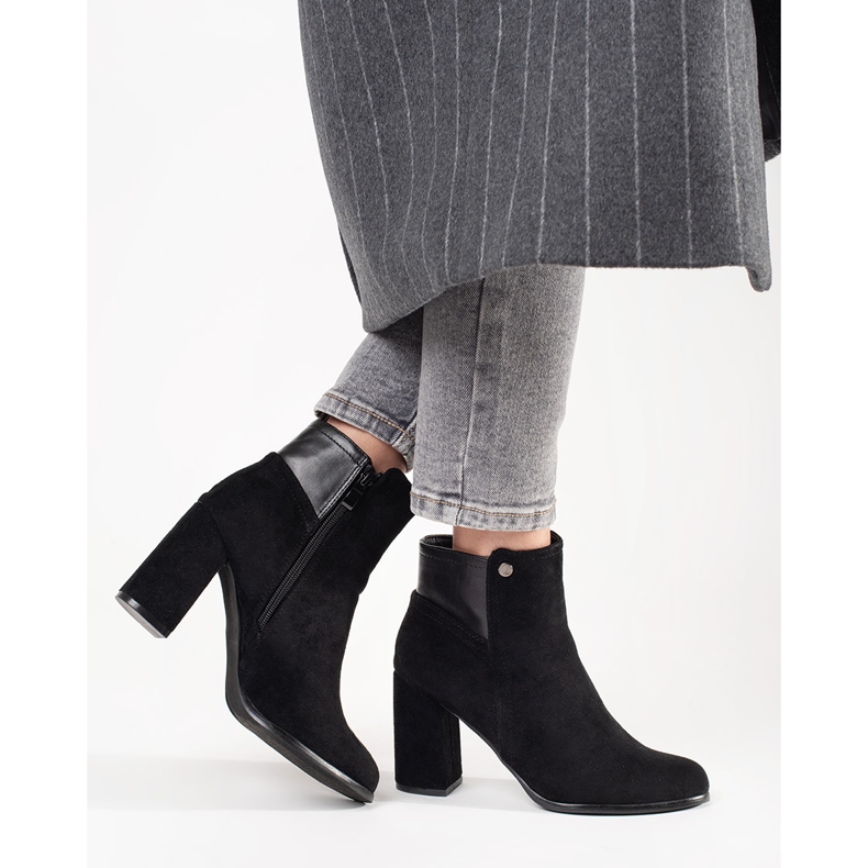 Goodin Černé semišové kotníkové boty černá 1