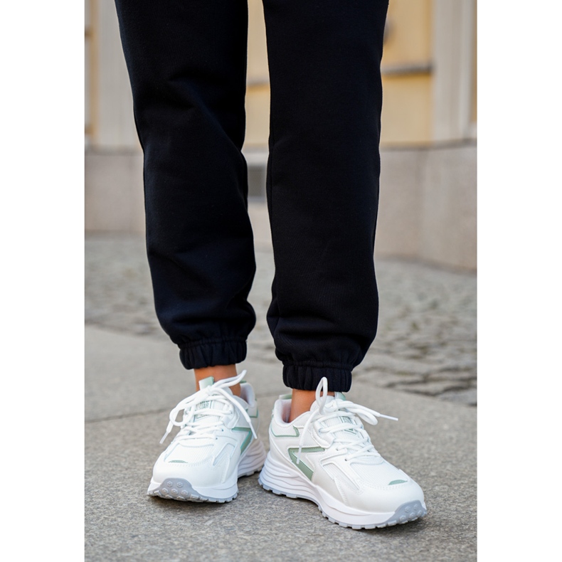 Dámská sportovní obuv Big Star NN274A095 Hi-poly systém bílý zelený systém 2