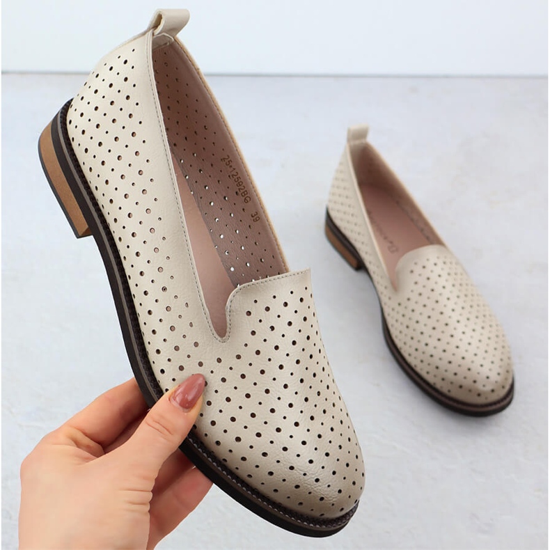 Dámské boty Openwork Lords Beige Potocki SZ12592 béžový 1