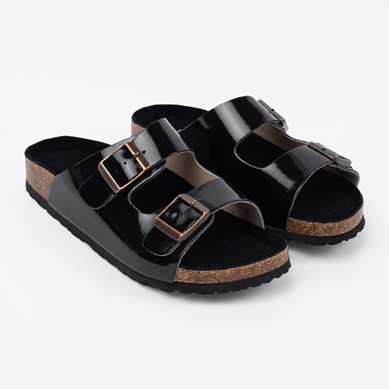 Goodin Černé žabky na ploché podrážce černá 1 Goodin Černé žabky na ploché podrážce černá 1