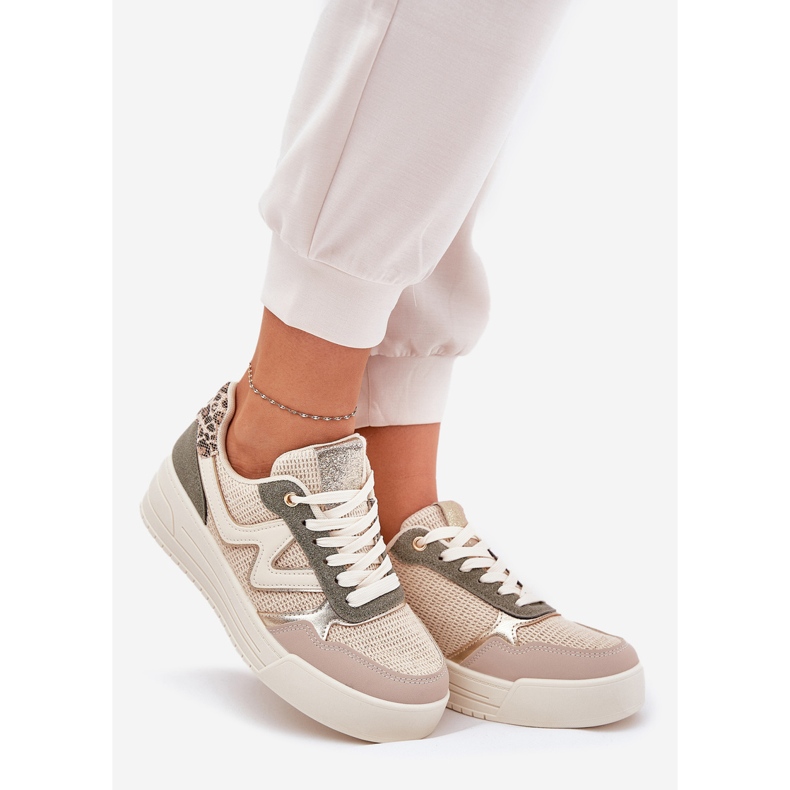 Dámská sportovní bota na platformě Leopard Leopard zelená 1