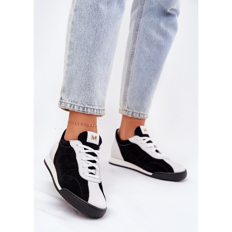 Laura Messi 2935 Dámská kožená sportovní bota černá 2