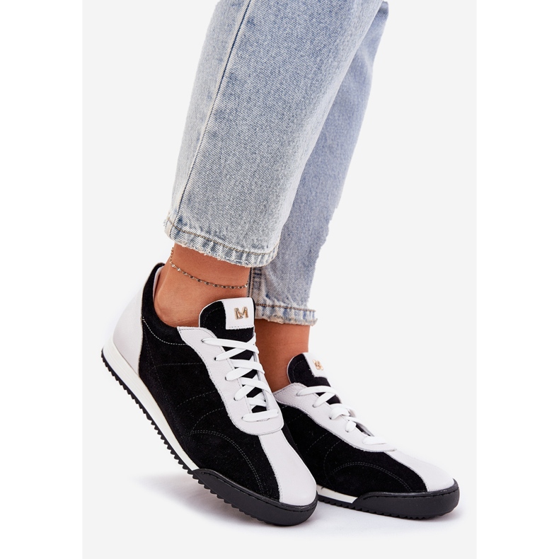 Laura Messi 2935 Dámská kožená sportovní bota černá 1