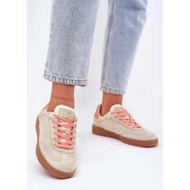 D.Franklin Suede Sports Boty Dámské tenisky D.Franlin DFSH387005 BEIGE béžový 2