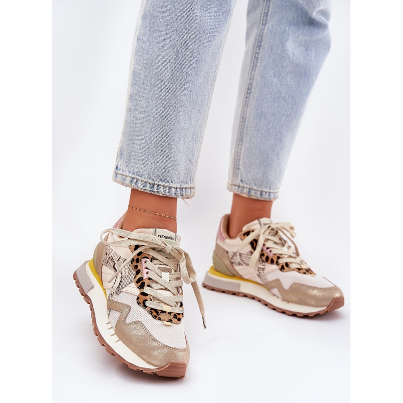 D.Franklin Tenisky dámské sportovní boty D.Franlin DFSH378006 Zlato zlatý 2