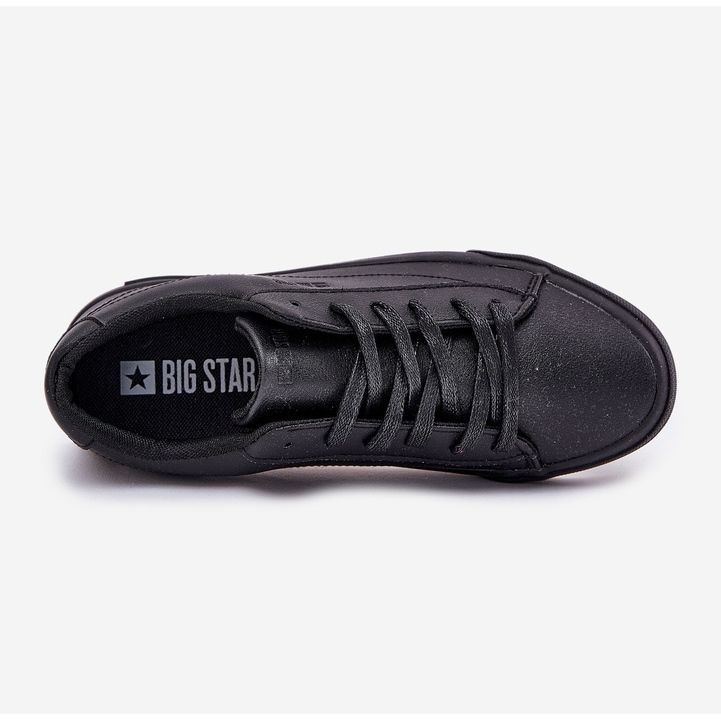Pánské klasické nízké ekologické kožené tenisky Big Star NN174252 Black černý 1