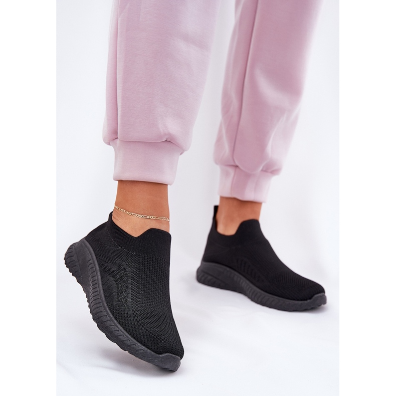 Sklouzl Material Sports Shoes Dámské černé černý 2