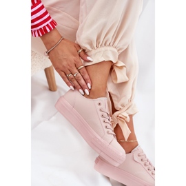 Dámské tenisky na platformě s Eco Leather Big Star RR274A294 Pink růžový 2