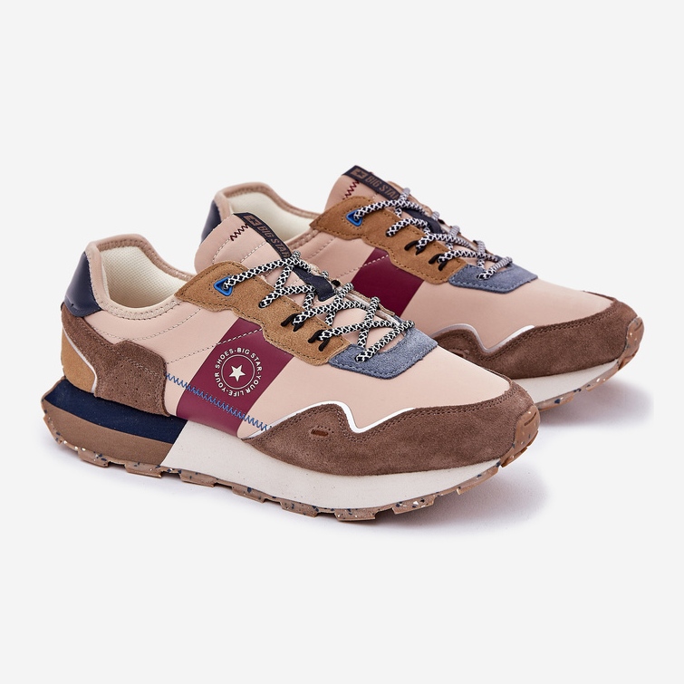 Pánské semišové tenisky na Big Star RR174475 Hi-Polish Beige System béžový 1