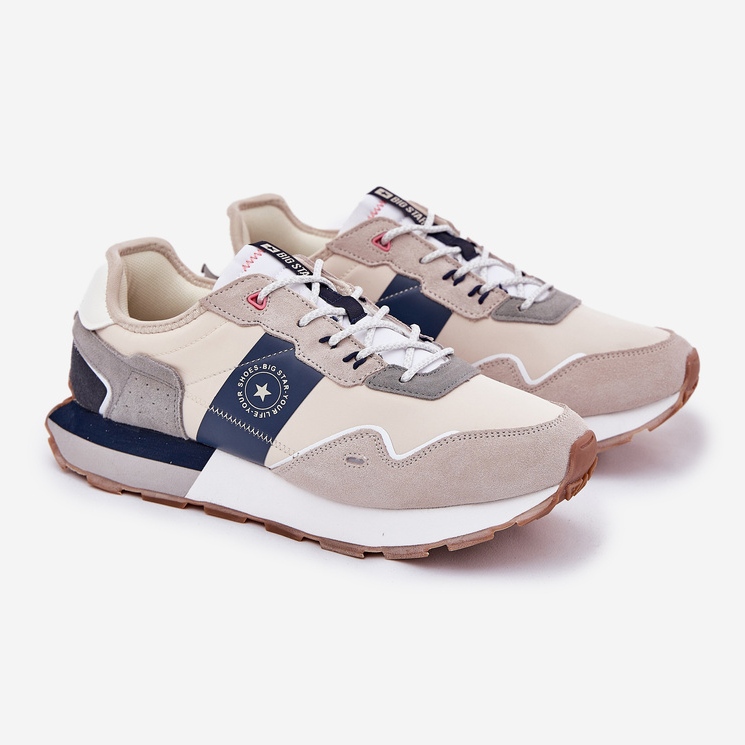 Pánské semišové tenisky na Big Star RR174471 Hi-Polish System System Platform šedá 1