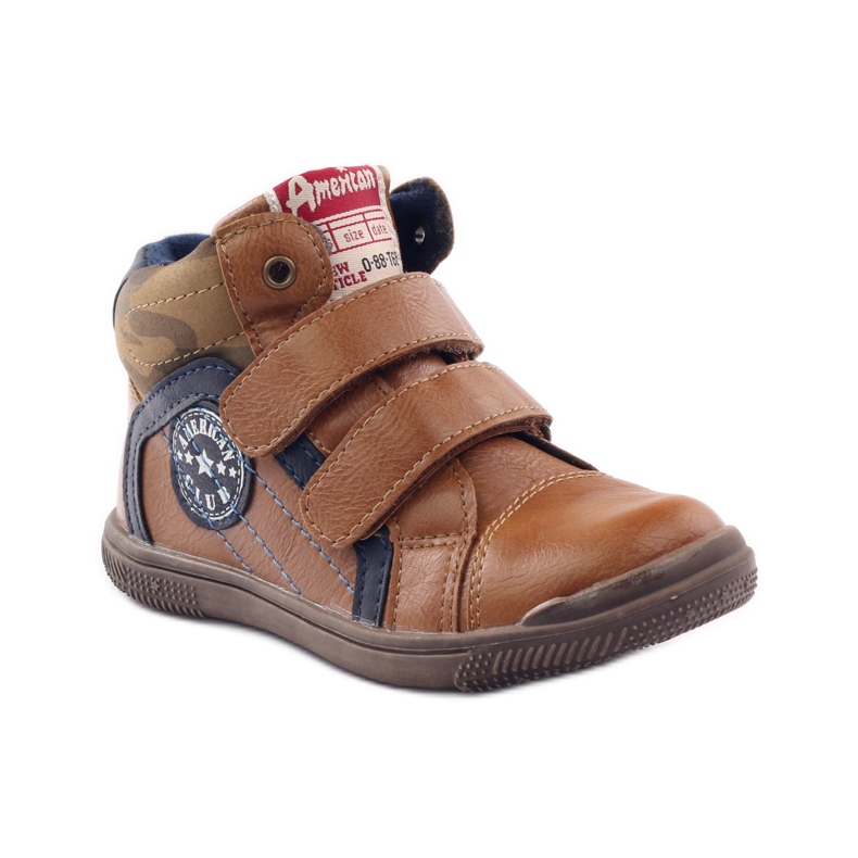 American Club Sportovní s americkou koženou vložkou 16213 námořnická modrá hnědý 1