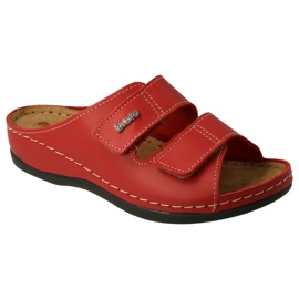 Inblu Red Women's Leather Flip Flip Flip Flops 158D105 červený 1