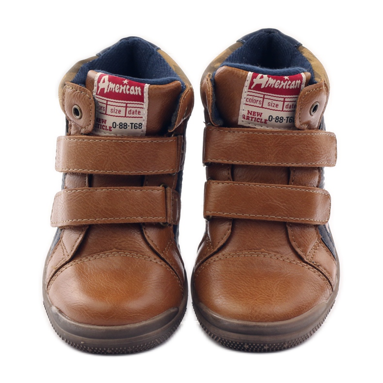 American Club Sportovní s americkou koženou vložkou 16213 námořnická modrá hnědý 4