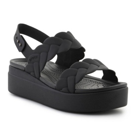 Crocs sandály Brooklyn Woven Low Wedge 209977-060 černý 1