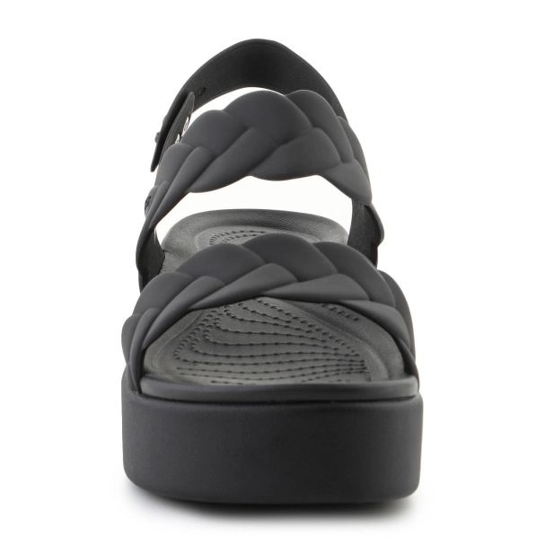 Crocs sandály Brooklyn Woven Low Wedge 209977-060 černá 2