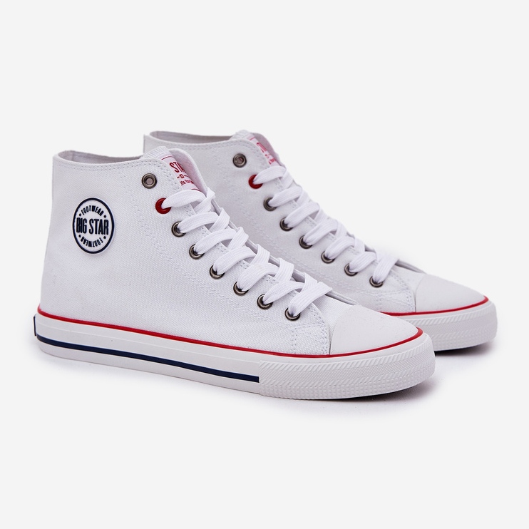 Material Men's Big Star NN174305 Hi-Polish System System White System bílý 1