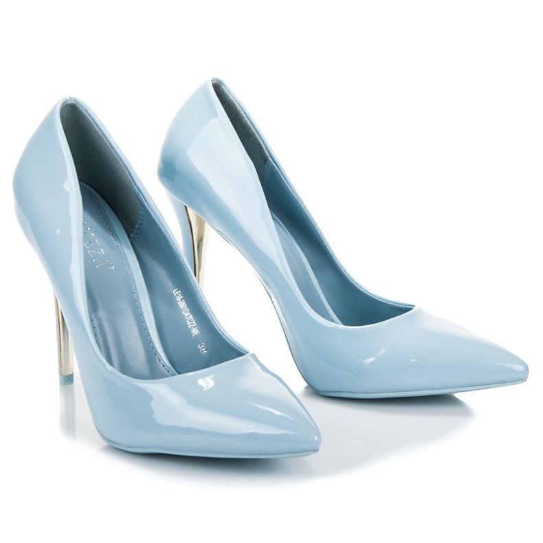 Vinceza Modré lakované špendlíky modrý 1