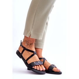 Dámské sandály s čepy S.Barski KV-YXD072-1 Black černá 5