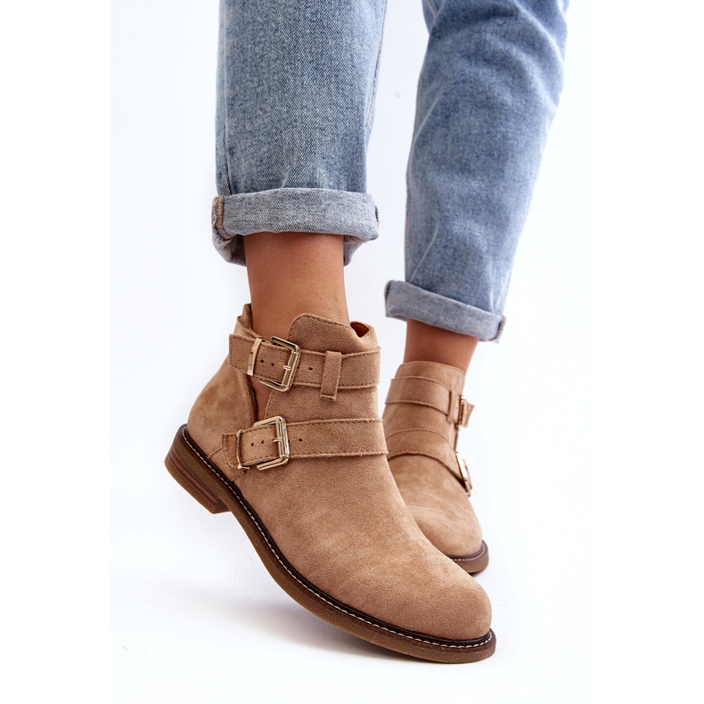 Dámské ploché podpatky s béžovými pruhy 5 Dámské ploché podpatky s béžovými pruhy 5