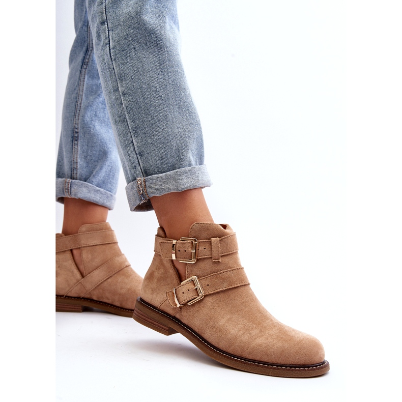 Dámské ploché podpatky s béžovými pruhy 4 Dámské ploché podpatky s béžovými pruhy 4