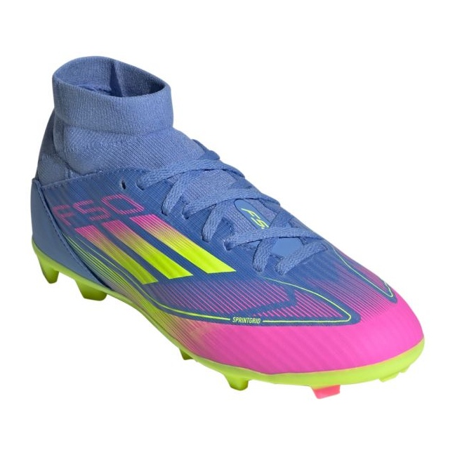 Adidas F50 League FG/MG Mid JP7264 Football Shoes modrý 2