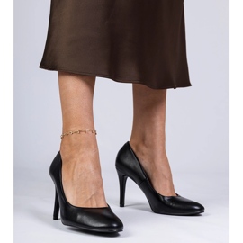 Černá klasická čerpadla na vysoké patě černý 1