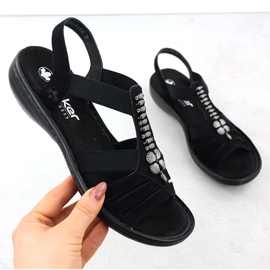 Dámské sandály Roman Black Rieker 60806-00 černý 1