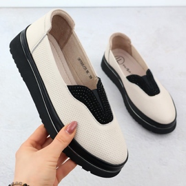 Dámská kožená bota Filippo Perfored Beige béžový 1